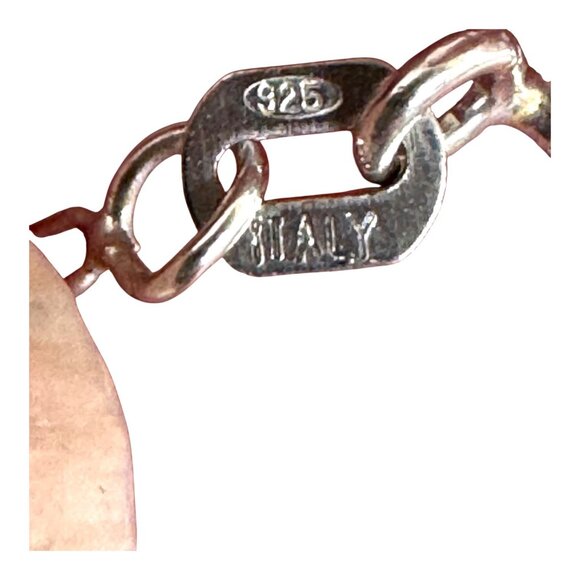 Vintage Estate Twisted Sterling Silver 925 Italy Cross Pendant Necklace 17" - Picture 3 of 9